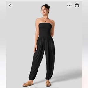 NWT Halara Ribbed Tube Backless Jumpsuit